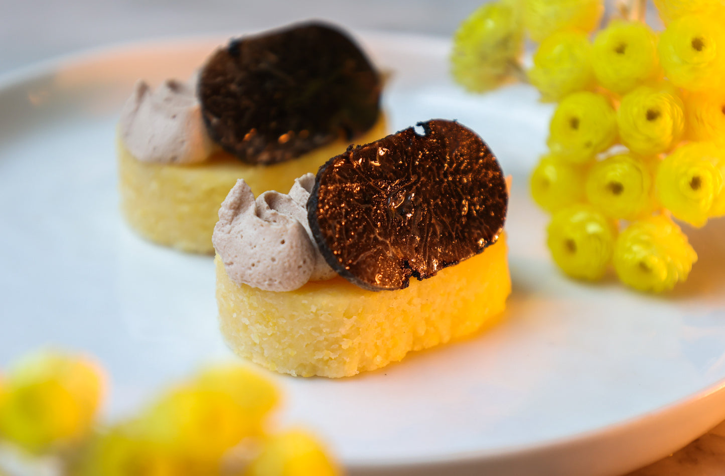 Polenta With Black Truffle And Goat Cheese