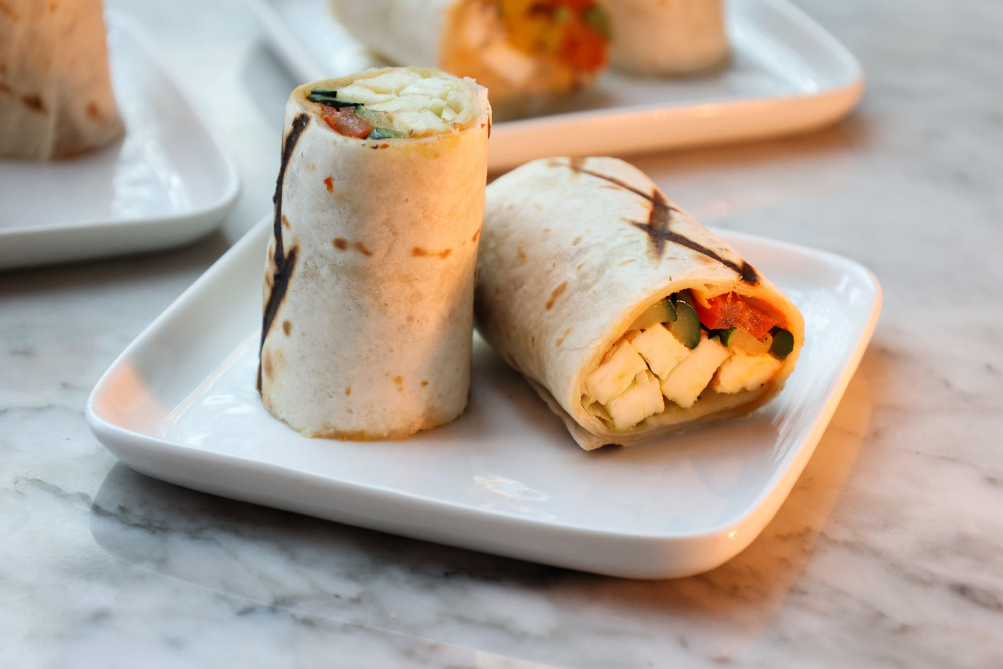 Grilled Halloumi & Courgette Pesto wrap